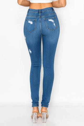 Melanie - High Rise Front & Rear Destructed Skinny