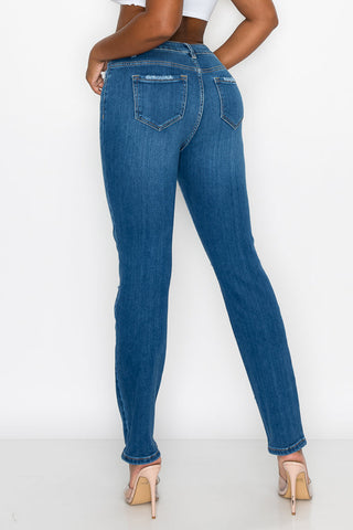 Crystal - High Rise Destructed Premium Relaxed Jeans