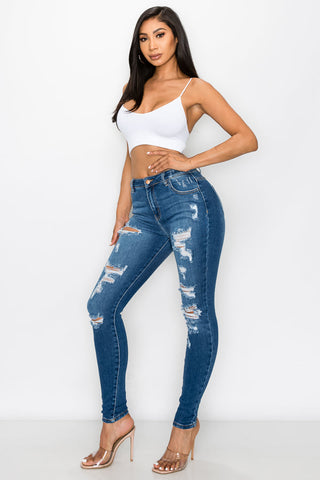 Ellen - High Rise Rip It Up Skinny