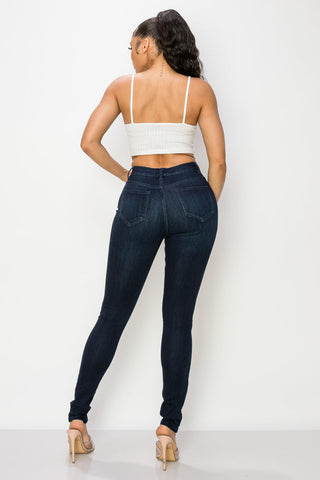 Emily - Classic Super Dark High Rise Stretch Skinny