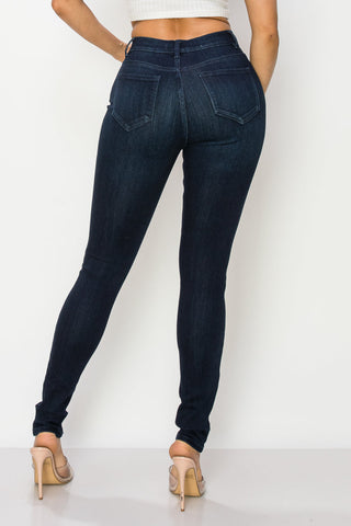 Emily - Classic Super Dark High Rise Stretch Skinny