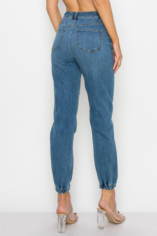 Jacqueline - Super High Rise Destructed Joggers