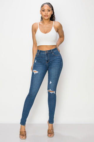 Lisa - High Rise Lightly Destructed Skinny