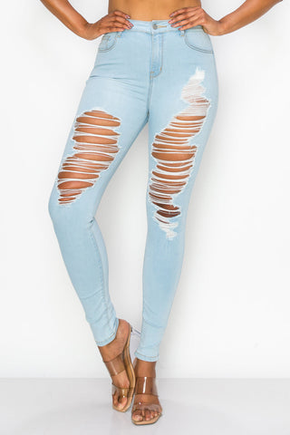 Ruby - High Rise Destructed Soft Stretch Skinny