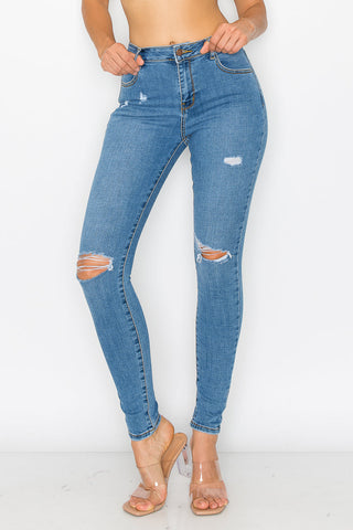 Vivian - High Rise Destructed Stretch Skinny