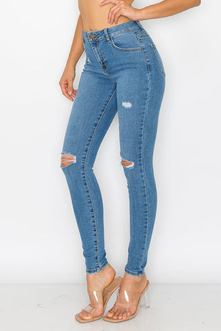 Vivian - High Rise Destructed Stretch Skinny