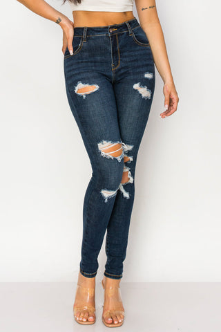 Jocelyn - High Rise Destructed Stretch Skinny