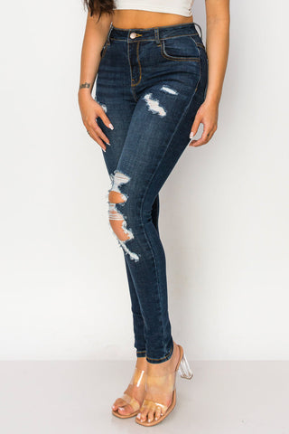 Jocelyn - High Rise Destructed Stretch Skinny