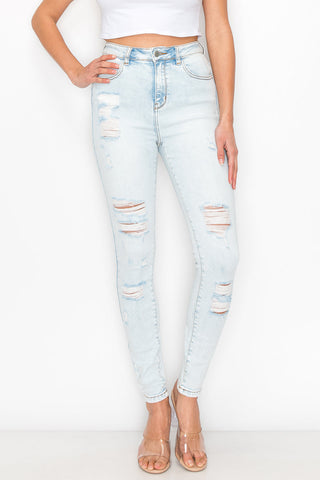 Margot - Super High Rise Destructed Skinny