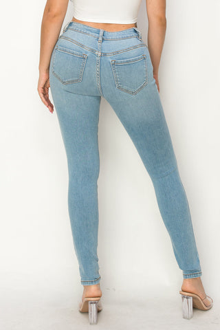 Maeve - Mid Rise Destructed Skinny