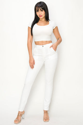Aurora - Classic High Rise Patch Pocket Skinny