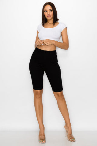 Jasmine - Classic High Rise Rolled Bermuda