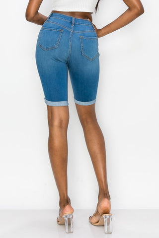 Amber - Classic High Rise Rolled Bermuda