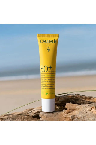 Caudalie Vinosun SPF 50+ Lightweight Fragrance-Free Sunscreen Cream - Vegan, Dermatologically Tested, Natural Ingredients - Glamourous Grace