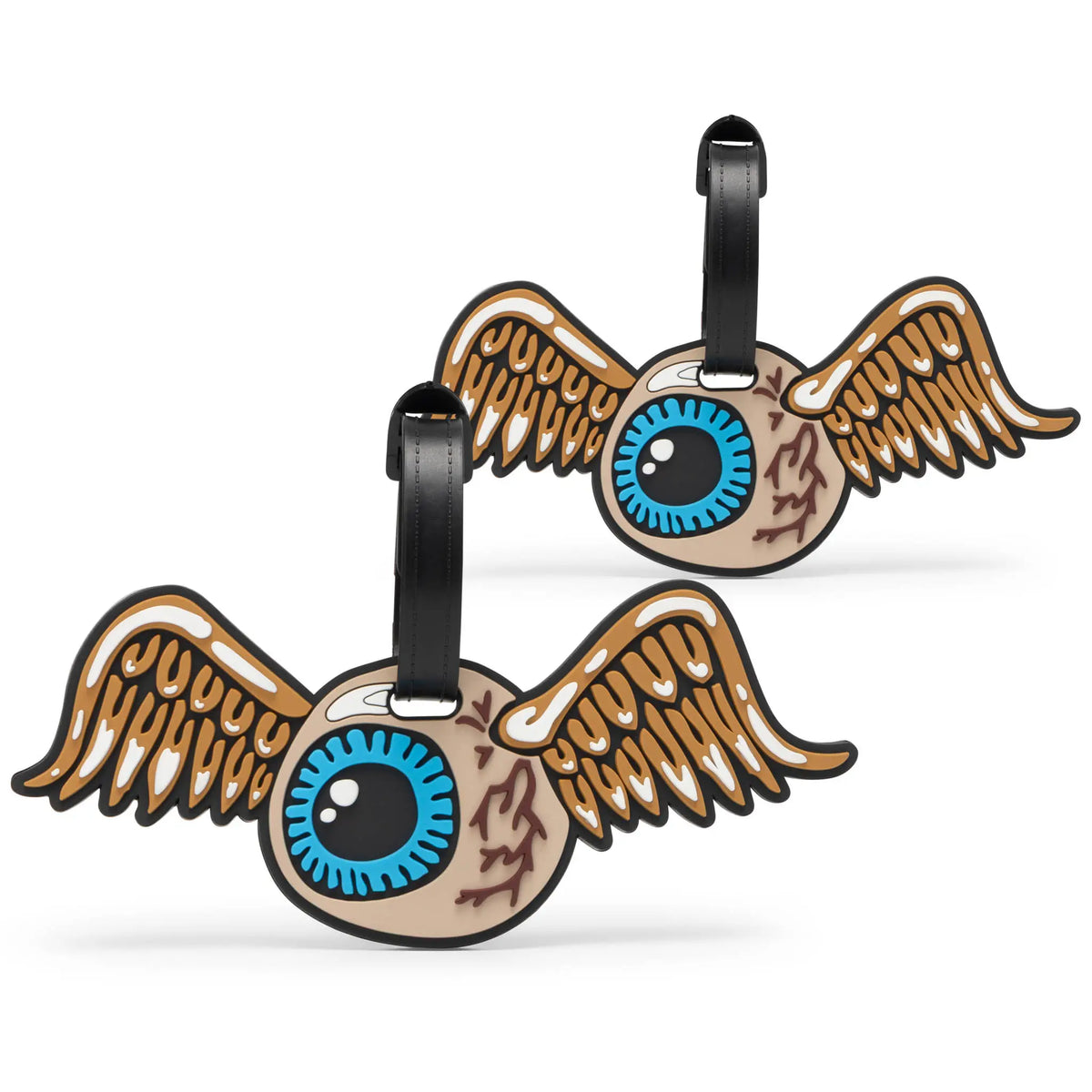 Flying Eyeball 2-Piece Suitcase ID Tag Set with Adjustable Straps - Glamourous Grace