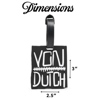 Stitched 2-Piece Suitcase ID Tag Set with Adjustable Straps