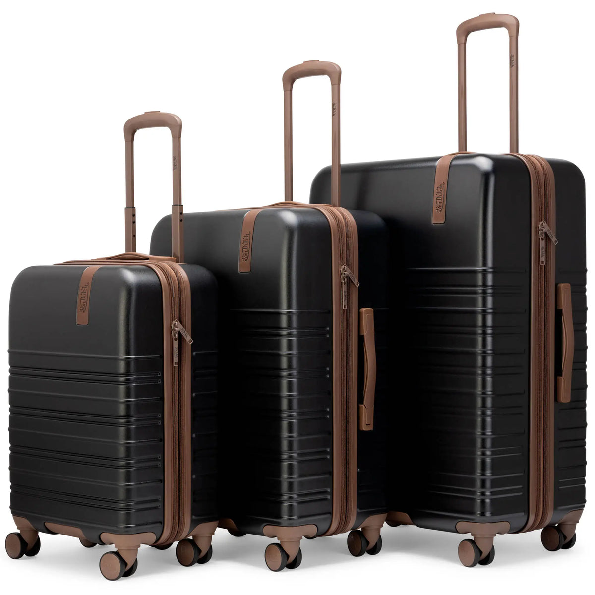 Retro Trek 3-Piece Expandable Hardside Spinner Luggage Set - Glamourous Grace