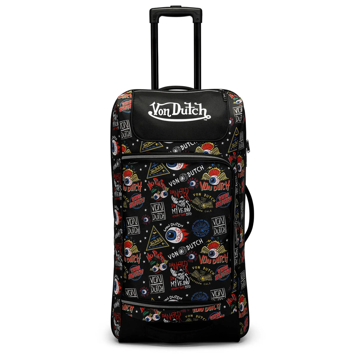 Jax Black 28" Checked Rolling Duffel - Glamourous Grace