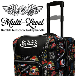 Jax Black 28" Checked Rolling Duffel