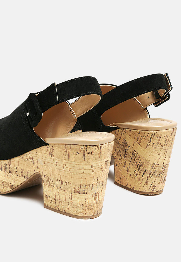 Vendela Leather Slingback Platform Sandal