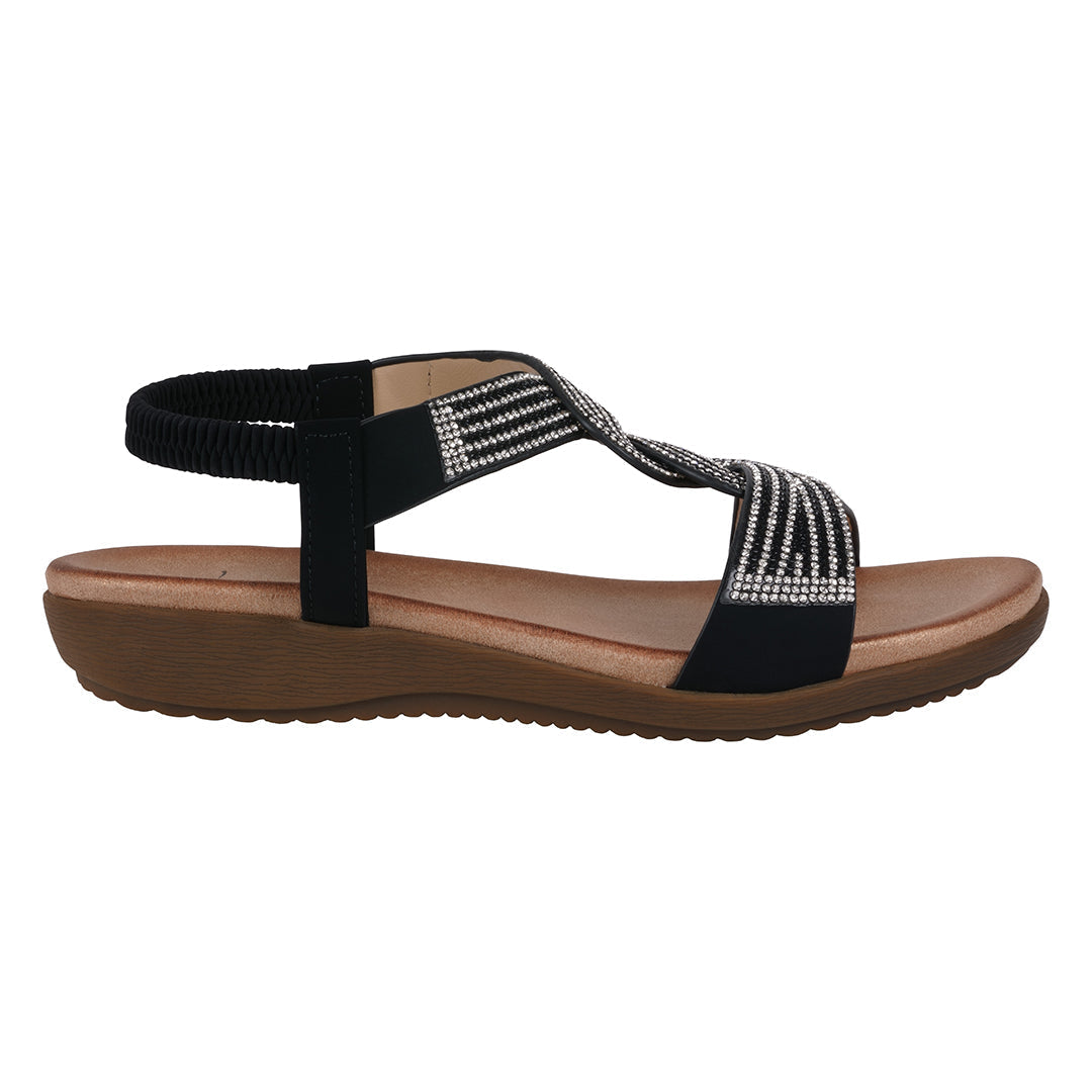 Women's Vianna Embellished Flat Sandals - Glamourous Grace