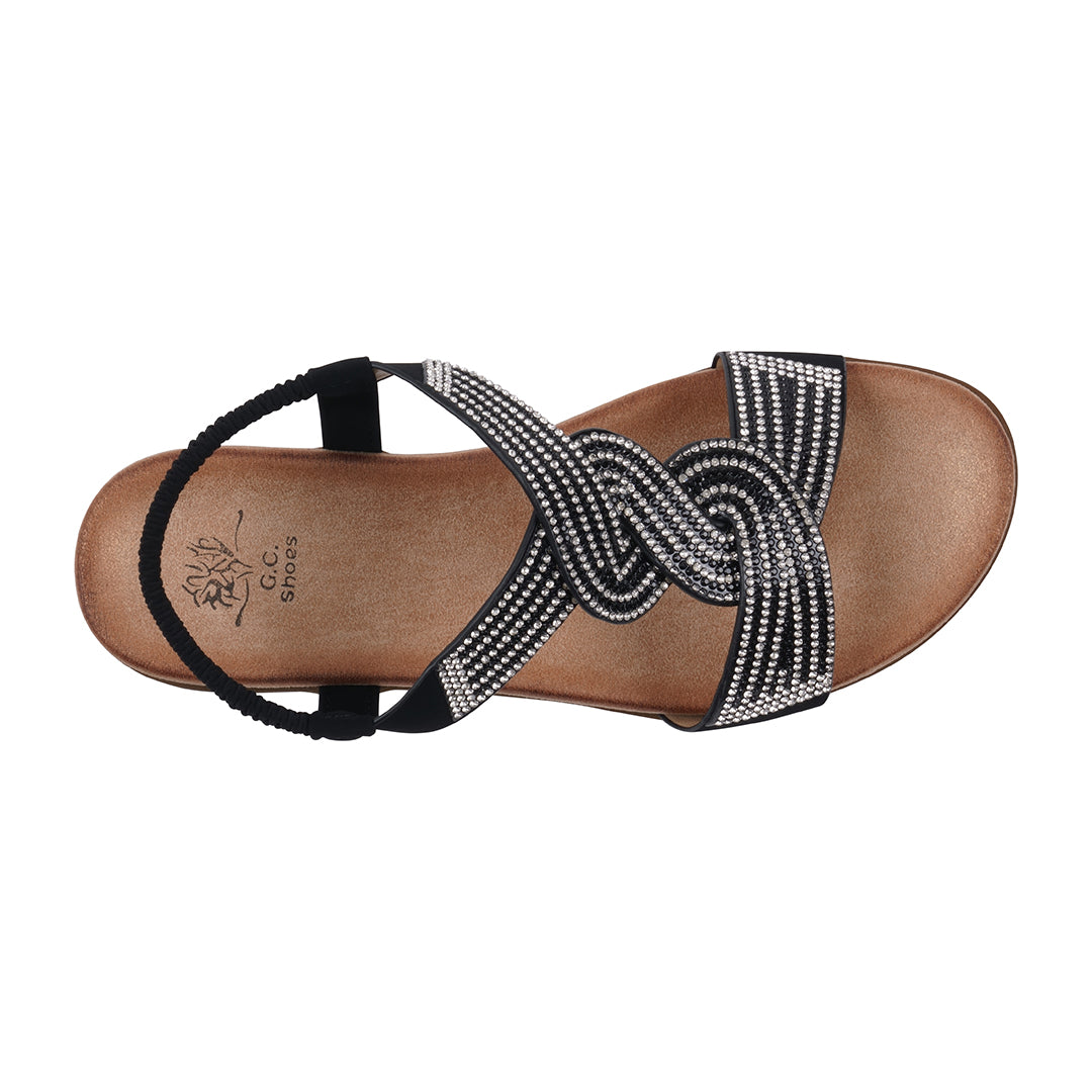 Women's Vianna Embellished Flat Sandals - Glamourous Grace