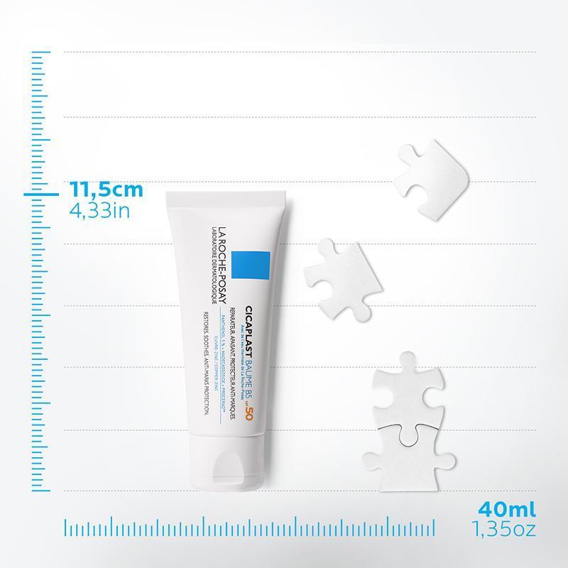 La Roche Posay Cicaplast Baume B5 SPF50 Moisturizing Cream - Paraben-Free, Fragrance-Free, Soothing Cream for Damaged Skin - Glamourous Grace