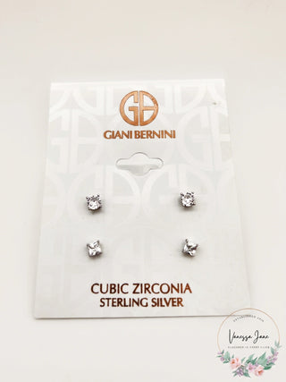 Giani Bernini 2-PC. Set Cubic Zirconia Stud Earrings in Sterling Silver
