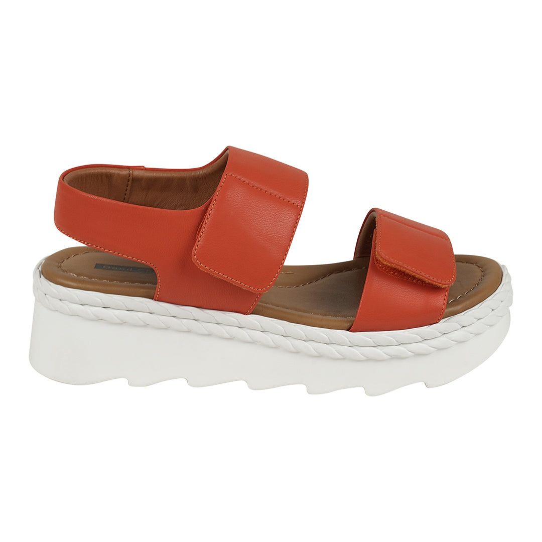 Vosa coral Double Band Velcro Platform Sandals - Glamourous Grace