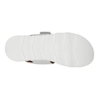 Vosa white Double Band Velcro Platform Sandals