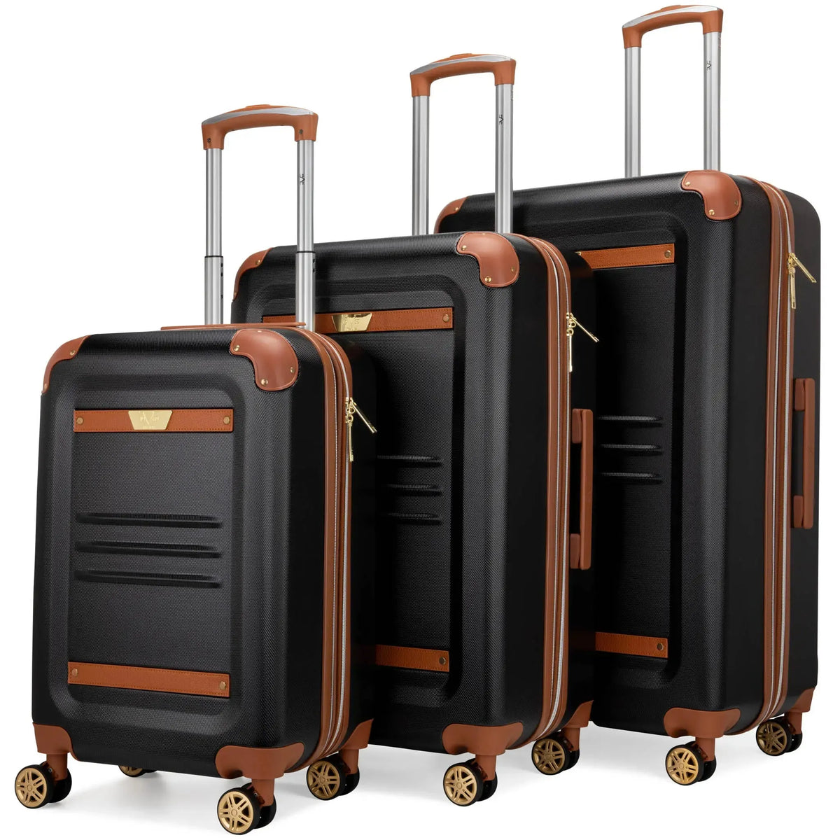 Vintage 3 Piece Expandable Retro Luggage Set - Glamourous Grace