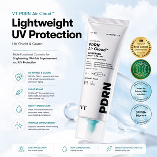 VT - PDRN Air Cloud Sunscreen SPF 50+ / PA ++++ (2 X 50ml)