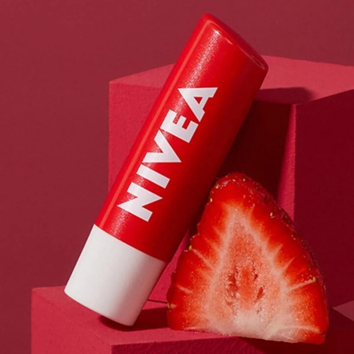 Nivea Nourishing Lip Care Balm with 24-hour Moisturization - Mineral Oil-Free Lip Balm - Glamourous Grace