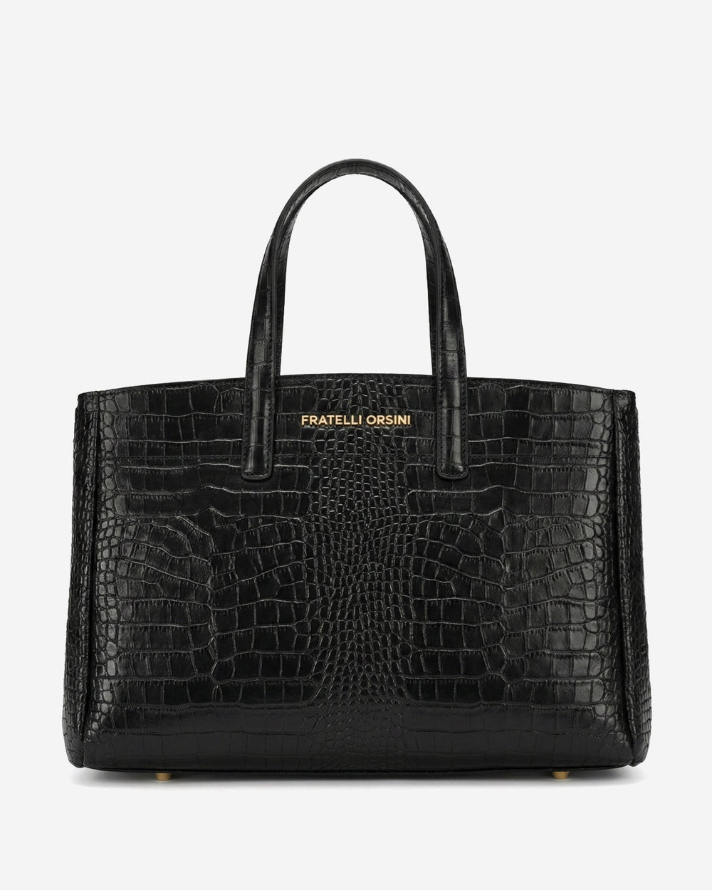 Valentina (black) - Italian calf leather women's handbag (with shoulder strap) - Glamourous Grace