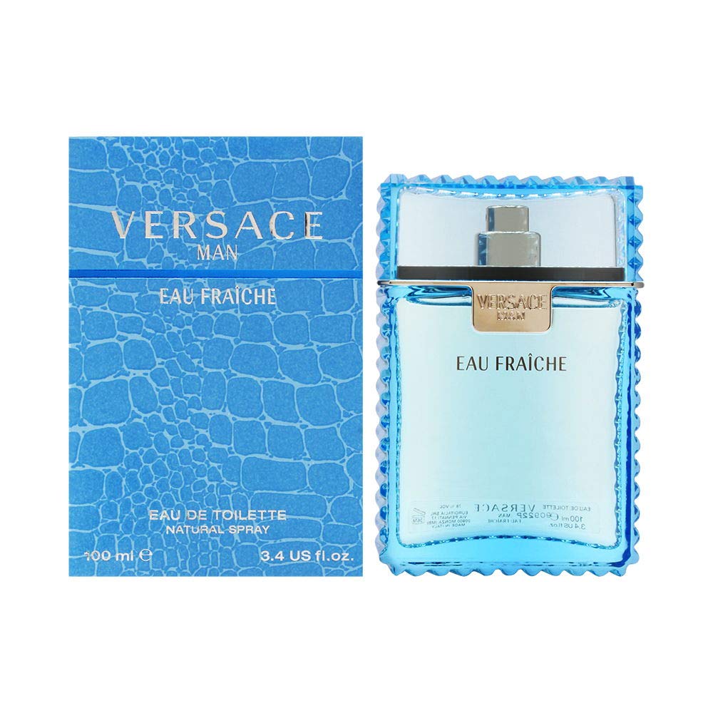 Versace Man Eau Fraîche Deodorant Spray for Men 3.4 Oz