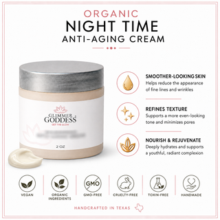 Organic Vitamin A Microcaps Night Cream – Brightening Anti-Aging Treatment - Glamourous Grace