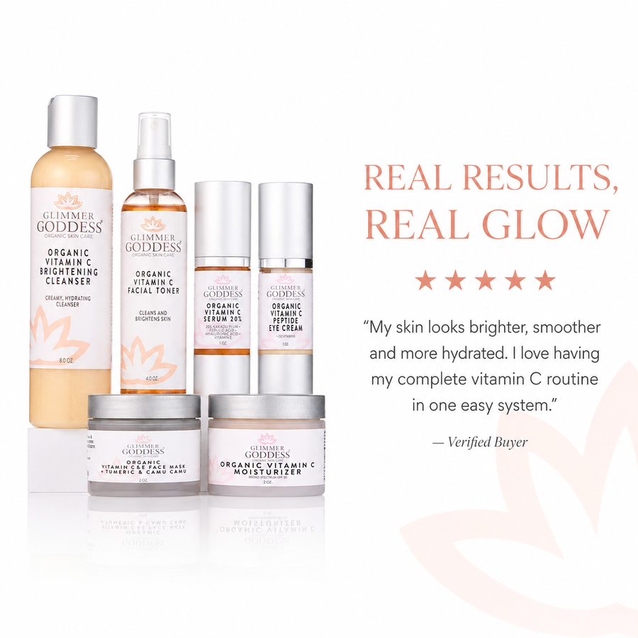 Vitamin C 6-Step Anti-Aging System – Complete Brightening Routine with SPF 30 - Glamourous Grace