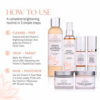 Vitamin C 6-Step Anti-Aging System – Complete Brightening Routine with SPF 30 - Glamourous Grace