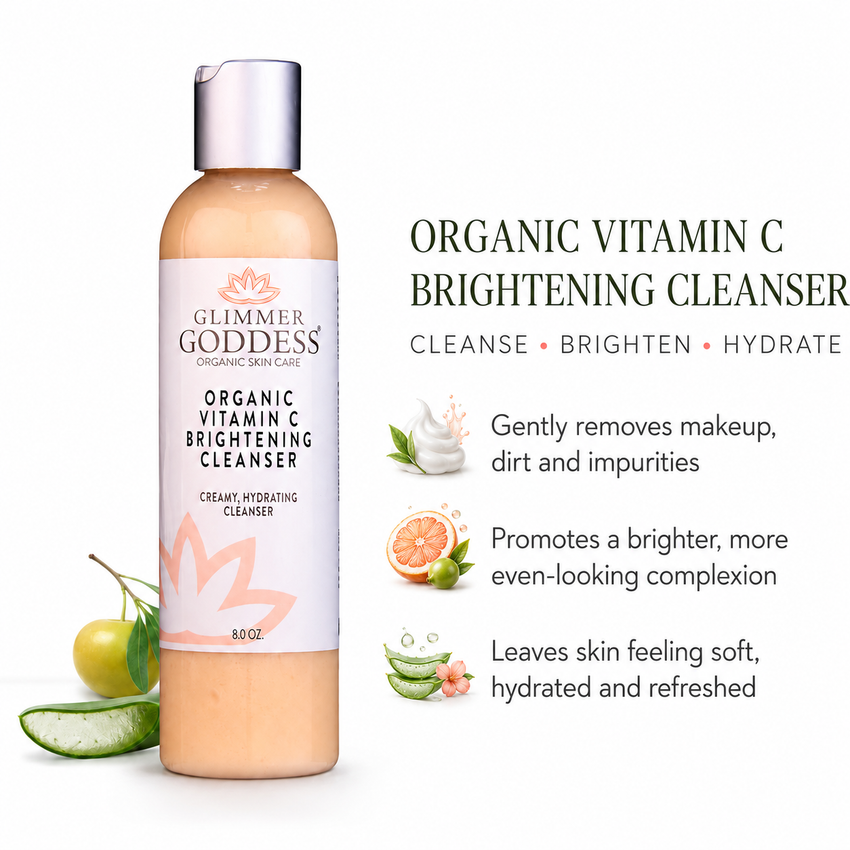 Organic Vitamin C Brightening Cleanser – Gentle Face Wash - Glamourous Grace