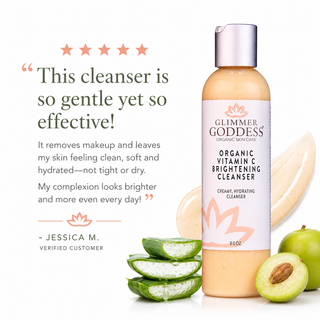 Organic Vitamin C Brightening Cleanser – Gentle Face Wash - Glamourous Grace