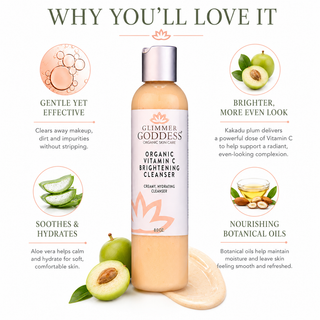 Organic Vitamin C Brightening Cleanser – Gentle Face Wash - Glamourous Grace