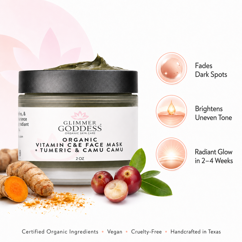 Organic Vitamin C & E Brightening Face Mask - Glamourous Grace
