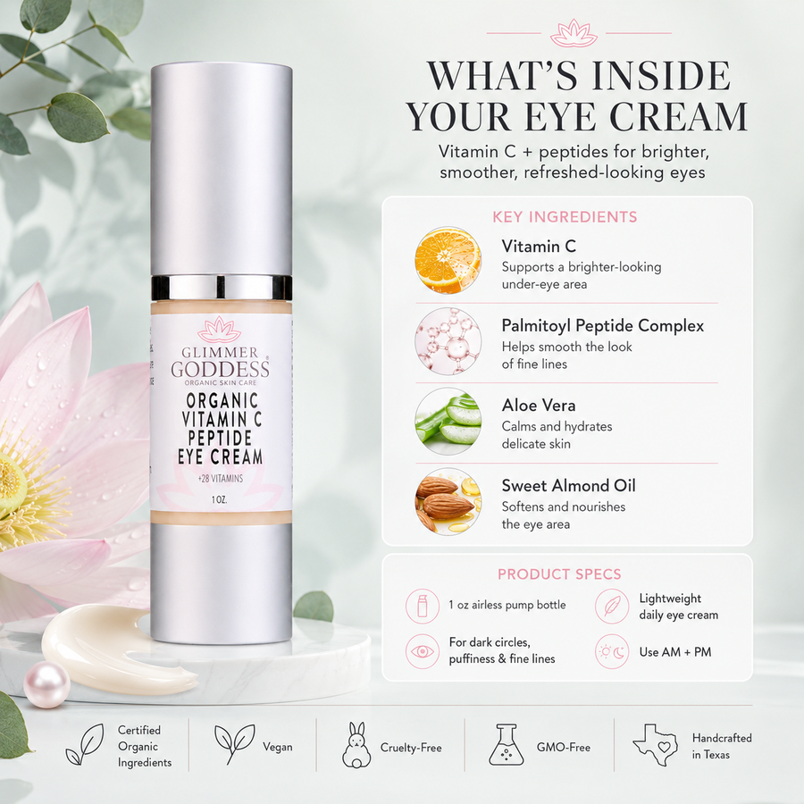 Organic Vitamin C Eye Serum – Peptide Treatment for Dark Circles - Glamourous Grace