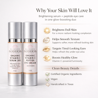 Organic Vitamin C Glow Duo – 20% Vitamin C + Peptide Eye Serum