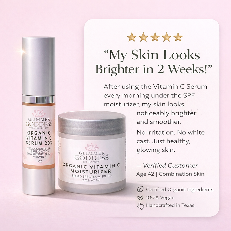 Organic Vitamin C Serum & SPF 30 Moisturizer Duo - Glamourous Grace