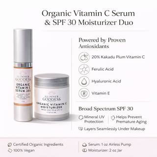 Organic Vitamin C Serum & SPF 30 Moisturizer Duo