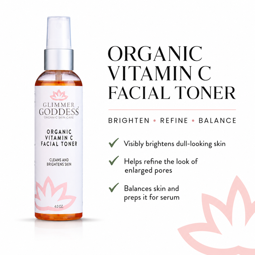 Organic Vitamin C Facial Toner – Natural Brightening Astringent - Glamourous Grace