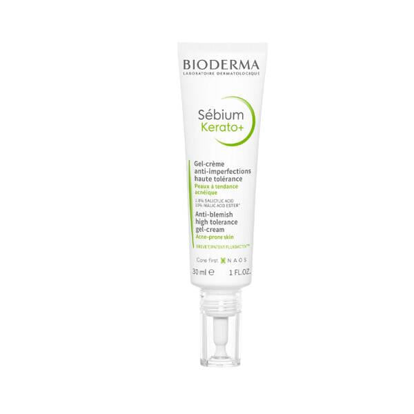 Bioderma Sebium Kerato+ Gel Cream for Oily and Acne-Prone Skin - Dermatologically Tested, Salicylic Acid Skincare - Glamourous Grace