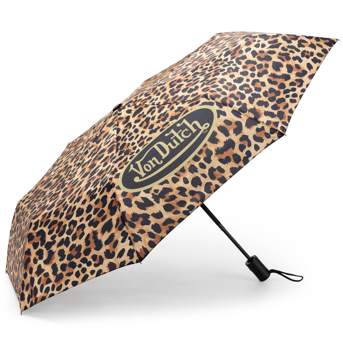 Leopard Compact Automatic Umbrella, Strong & Portable - Glamourous Grace