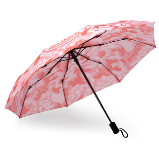 Pink Camo Compact Automatic Umbrella, Strong & Portable
